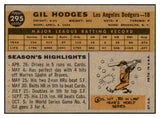 1960 Topps Baseball #295 Gil Hodges Dodgers EX-MT 518864