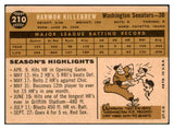 1960 Topps Baseball #210 Harmon Killebrew Senators VG-EX 518876