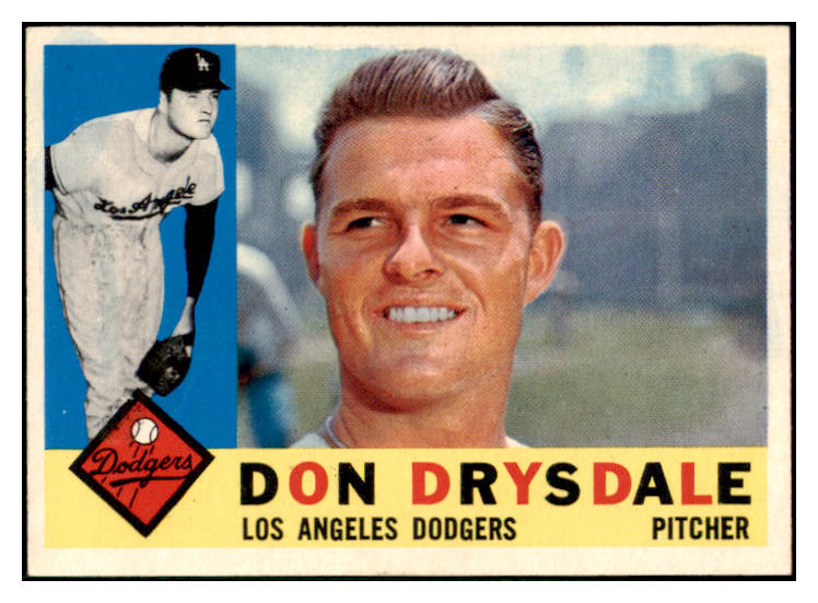 1960 Topps Baseball #475 Don Drysdale Dodgers NR-MT 518879