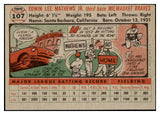 1956 Topps Baseball #107 Eddie Mathews Braves VG-EX Gray 518885