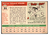 1955 Topps Baseball #031 Warren Spahn Braves Good 518898