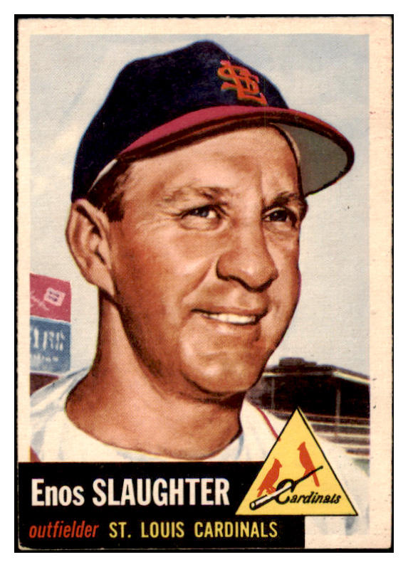 1953 Topps Baseball #041 Enos Slaughter Cardinals EX+/EX-MT 518907