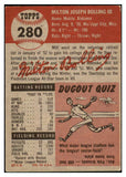 1953 Topps Baseball #280 Milt Bolling Red Sox VG-EX 518908