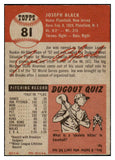 1953 Topps Baseball #081 Joe Black Dodgers VG-EX 518910