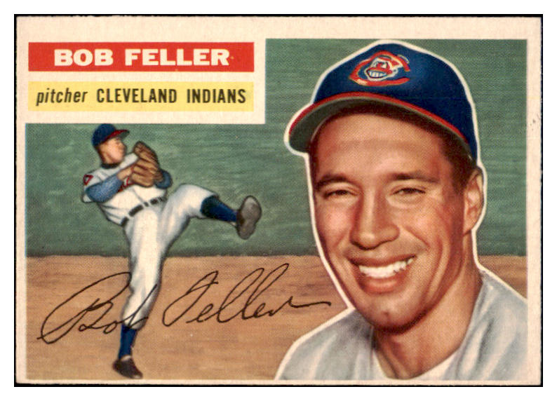 1956 Topps Baseball #200 Bob Feller Indians EX+/EX-MT 518915