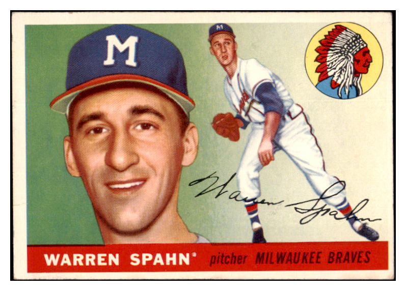 1955 Topps Baseball #031 Warren Spahn Braves VG-EX 518928