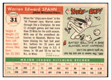 1955 Topps Baseball #031 Warren Spahn Braves VG-EX 518928