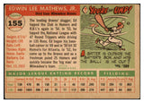 1955 Topps Baseball #155 Eddie Mathews Braves VG-EX 518931