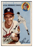 1954 Topps Baseball #020 Warren Spahn Braves VG-EX 518932