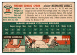 1954 Topps Baseball #020 Warren Spahn Braves VG-EX 518932