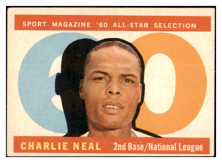 1960 Topps Baseball #556 Charlie Neal A.S. Dodgers EX 518947