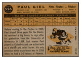 1960 Topps Baseball #526 Paul Giel Pirates NR-MT 518952