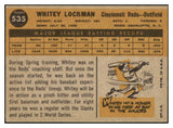 1960 Topps Baseball #535 Whitey Lockman Reds VG-EX 518970