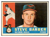 1960 Topps Baseball #514 Steve Barber Orioles VG-EX 518972