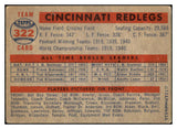 1957 Topps Baseball #322 Cincinnati Reds Team VG-EX 518975