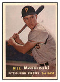 1957 Topps Baseball #024 Bill Mazeroski Pirates VG-EX 518982