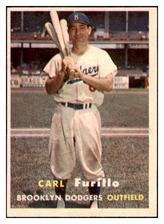 1957 Topps Baseball #045 Carl Furillo Dodgers NR-MT 518986