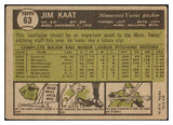 1961 Topps Baseball #063 Jim Kaat Twins VG-EX 518992