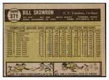 1961 Topps Baseball #371 Bill Skowron Yankees VG-EX 518996