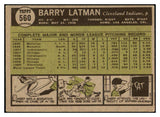 1961 Topps Baseball #560 Barry Latman Indians VG-EX 519017