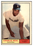 1961 Topps Baseball #423 Charlie Neal Dodgers EX-MT 519036