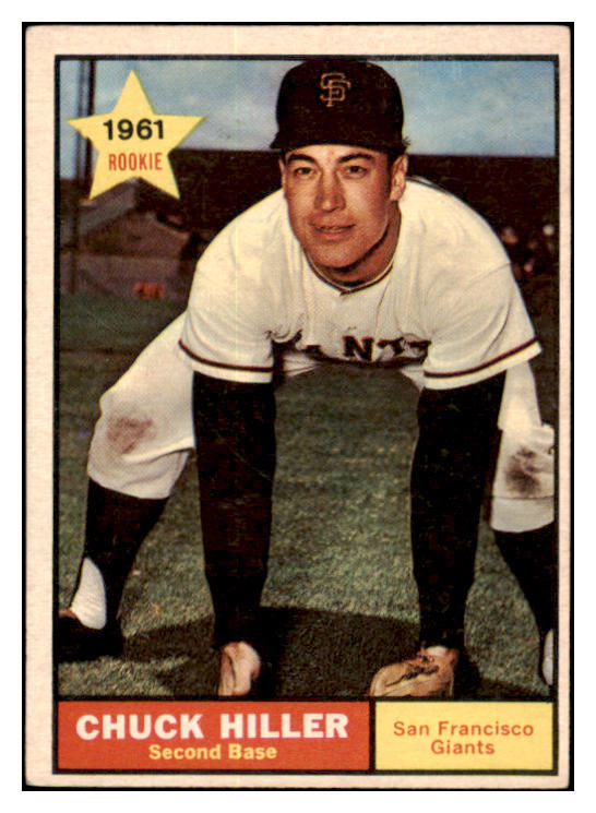 1961 Topps Baseball #538 Chuck Hiller Giants EX 519043