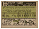 1961 Topps Baseball #538 Chuck Hiller Giants EX 519043