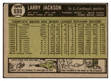 1961 Topps Baseball #535 Larry Jackson Cardinals VG-EX 519046