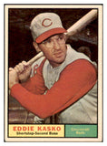 1961 Topps Baseball #534 Eddie Kasko Reds EX 519047