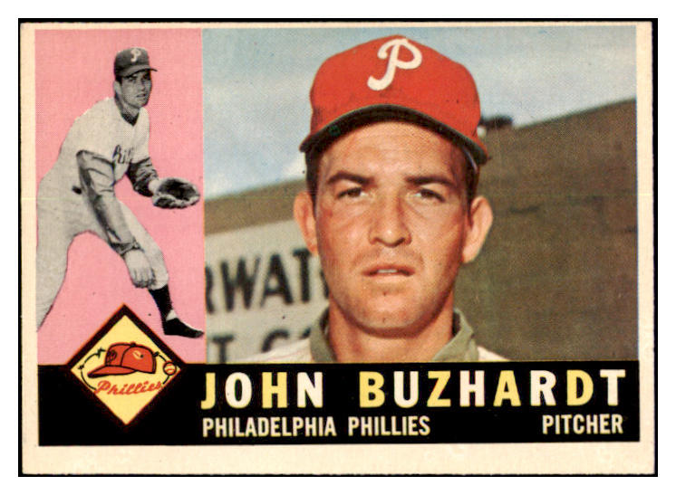 1960 Topps Baseball #549 John Buzhardt Phillies EX+/EX-MT 519067