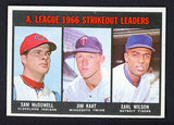 1967 Topps Baseball #237 A.L. Strike Out Leaders Jim Kaat EX-MT 519079