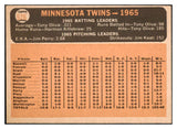 1966 Topps Baseball #526 Minnesota Twins Team EX-MT 519085