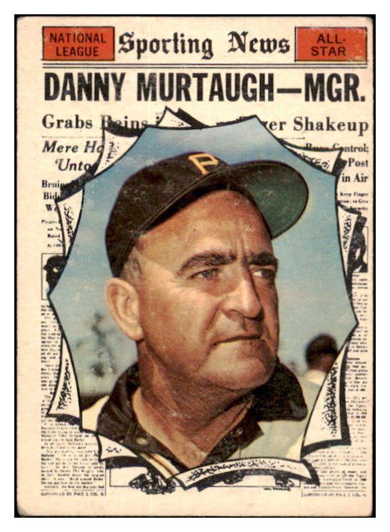 1961 Topps Baseball #567 Danny Murtaugh A.S. Pirates VG 519096