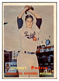 1957 Topps Baseball #277 Johnny Podres Dodgers EX-MT 519102