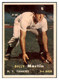 1957 Topps Baseball #062 Billy Martin Yankees EX-MT 519107