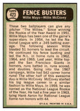 1967 Topps Baseball #423 Willie Mays Willie McCovey EX-MT 519119