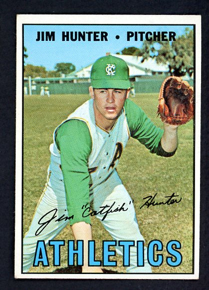 1967 Topps Baseball #369 Catfish Hunter A's EX-MT 519120