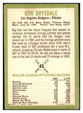 1963 Fleer Baseball #041 Don Drysdale Dodgers VG 519122