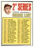 1967 Topps Baseball #103 Checklist 2 Mickey Mantle EX 519156