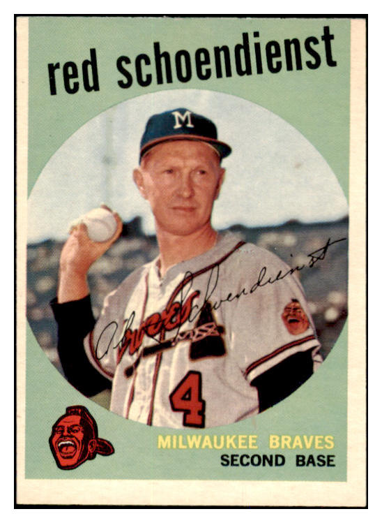 1959 Topps Baseball #480 Red Schoendienst Braves VG-EX 519292