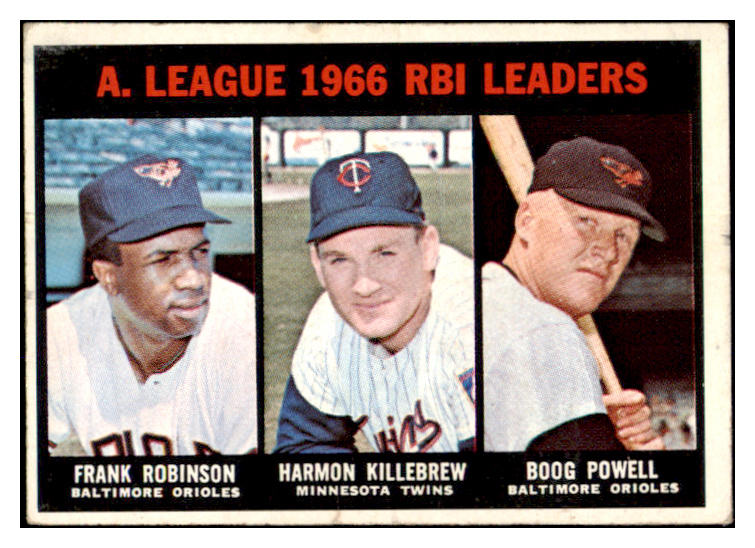 1967 Topps Baseball #241 A.L. RBI Leaders Robinson VG-EX 519302