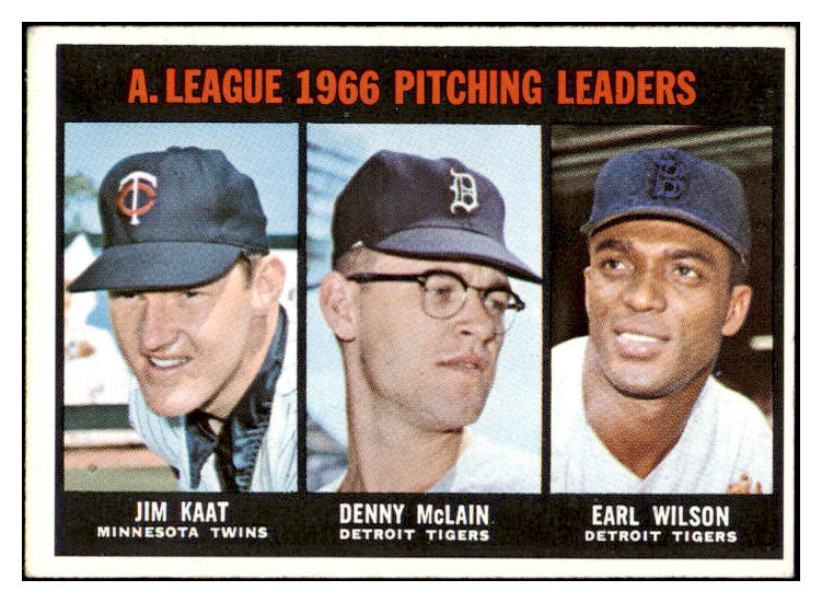 1967 Topps Baseball #235 A.L. Win Leaders Jim Kaat VG-EX 519303