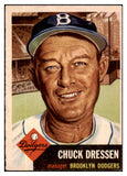 1953 Topps Baseball #050 Chuck Dressen Dodgers EX 519323