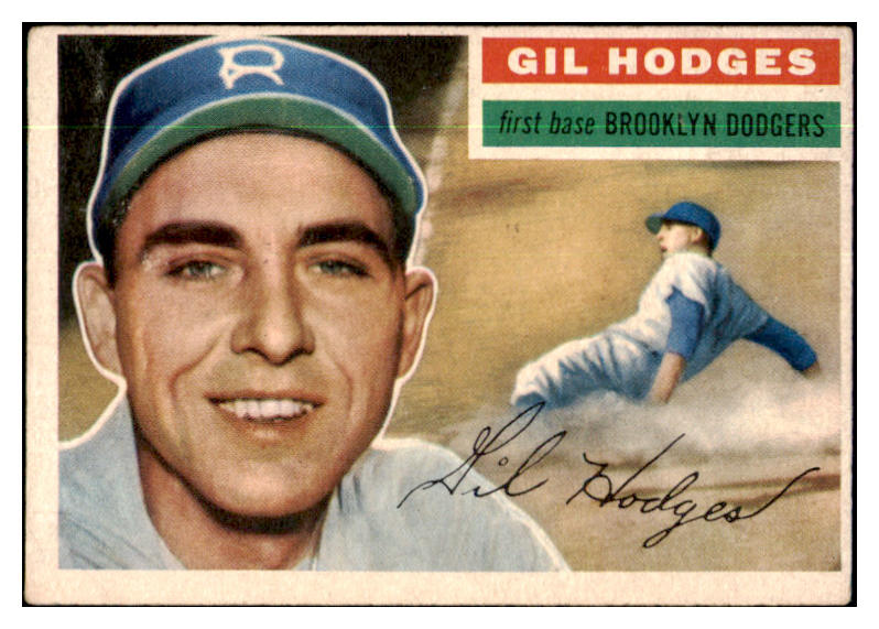 1956 Topps Baseball #145 Gil Hodges Dodgers EX Gray 519326