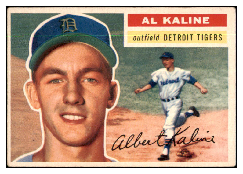 1956 Topps Baseball #020 Al Kaline Tigers EX Gray 519327