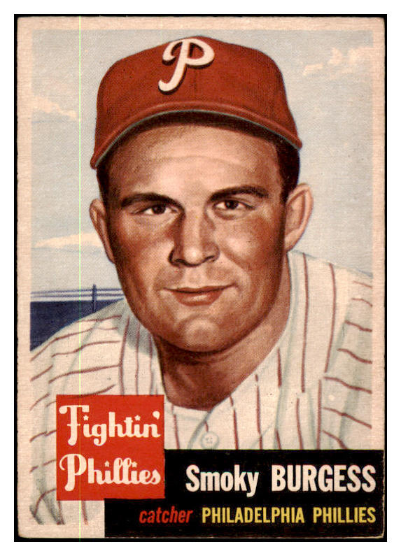 1953 Topps Baseball #010 Smoky Burgess Phillies EX 519330