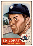 1953 Topps Baseball #087 Eddie Lopat Yankees EX 519331