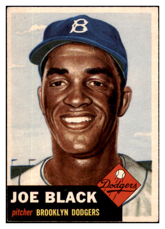 1953 Topps Baseball #081 Joe Black Dodgers EX-MT 519333