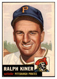 1953 Topps Baseball #191 Ralph Kiner Pirates EX-MT 519340