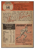 1953 Topps Baseball #014 Clem Labine Dodgers EX-MT 519343